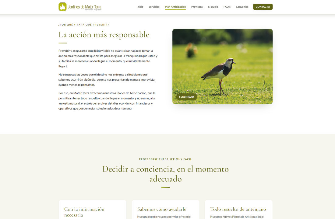 Plan de anticipación de Mater Terra